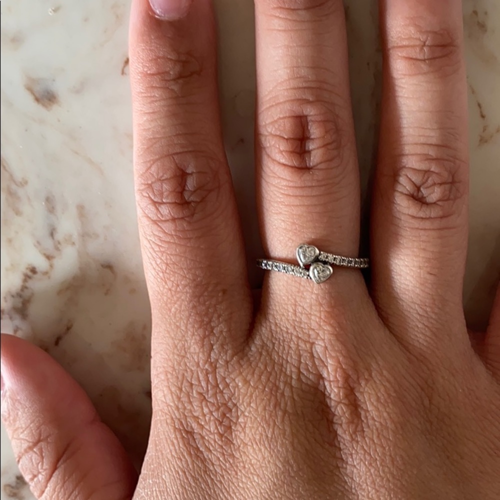 Pandora Double Heart Ring